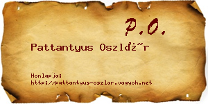 Pattantyus Oszlár névjegykártya